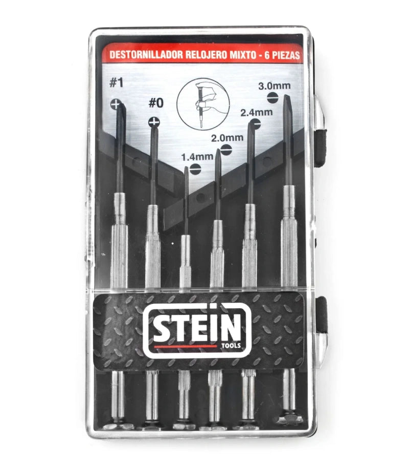 Kit 6 Destornilladores Relojero Mixto Stein